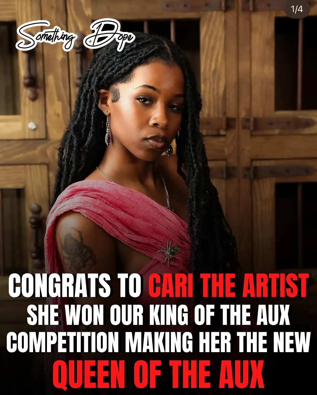 Cari The Artist, crowned Queen of the Aux in July 2025