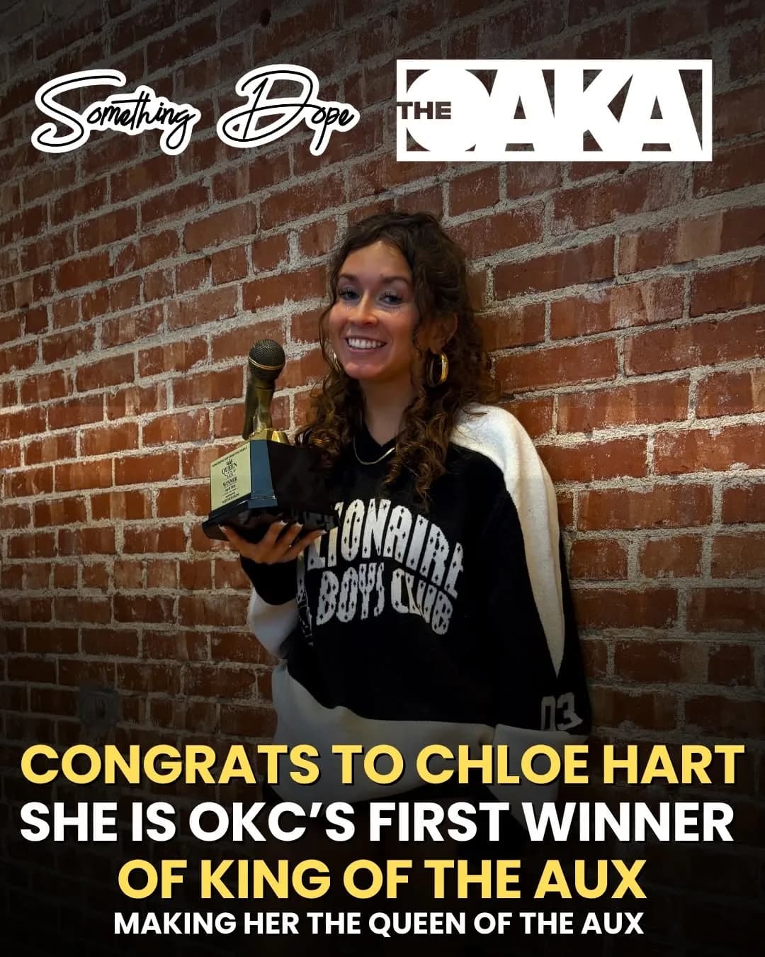 Chloee Hart, crowned Queen of the Aux in April 2026
